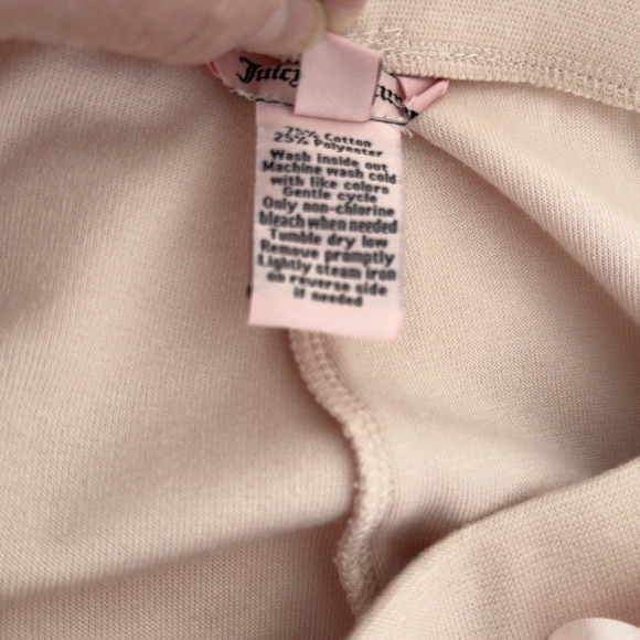 NWT Juicy Couture Velour Boot Leg Pants Short Womens Sz XLP Scallop Pink - Picture 8 of 8